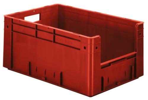 Euronorm-Stapelbehälter mit Eingriff, rot, Inhalt 50 l Standard 1 L