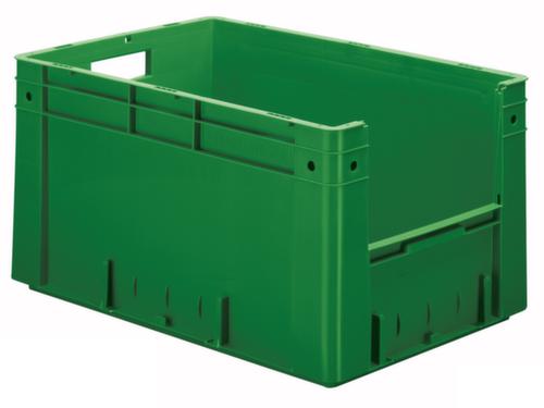 Euronorm-Stapelbehälter mit Eingriff, grün, Inhalt 60 l Standard 1 L