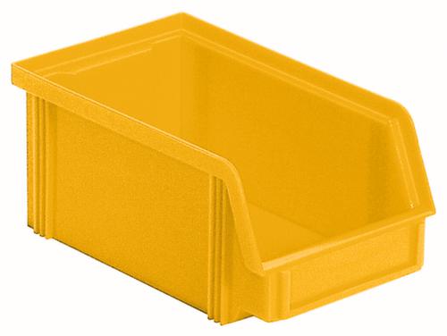 Stapelbarer Sichtlagerkasten Classic mit großer Griffmulde, gelb, Tiefe 170 mm Standard 1 L