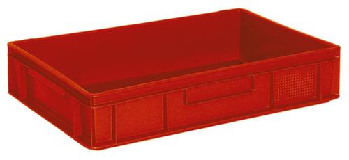 Euronorm-Stapelbehälter Basic mit verstärktem Rippenboden, rot, Inhalt 23 l