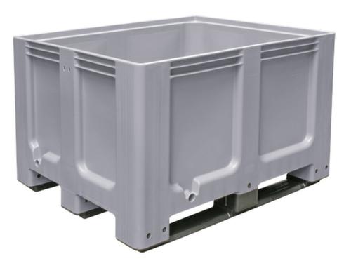 Großbehälter für Kühlhäuser, Inhalt 610 l, anthrazit, 3 Kufen Standard 1 L