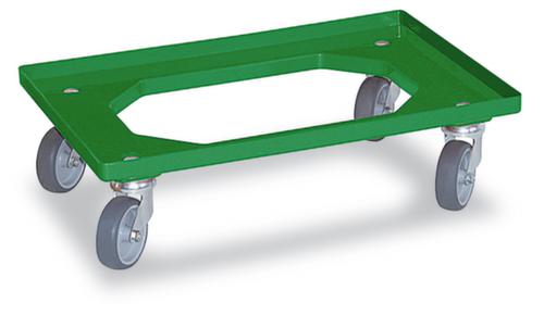 Kastenroller mit offenem Winkelrahmen, Traglast 250 kg, grün Standard 1 L