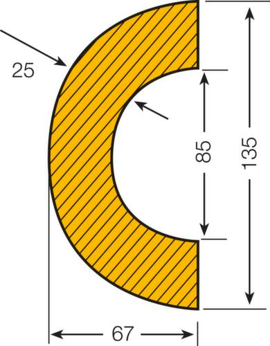 Moravia Rohrschutz in Bogenform Technische Zeichnung 1 L
