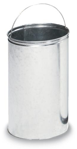 Tretabfallbehälter mit Klappdeckel aus Edelstahl, 40 l, rot Standard 2 L