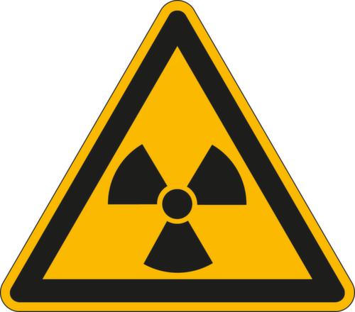 Warnschild vor radioaktiven/ionisierenden Stoffen, Wandschild Standard 1 L