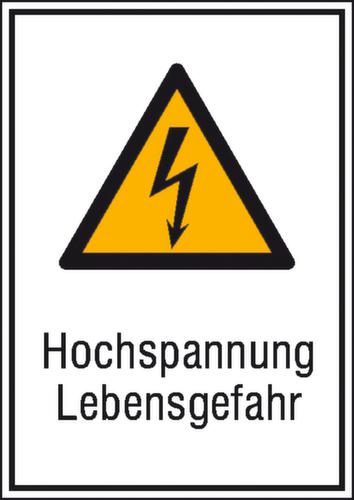 Warnschild vor elektrischer Spannung, Aufkleber Standard 1 L