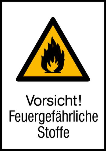 Warnschild vor feuergefährlichen Stoffen, Wandschild Standard 1 L