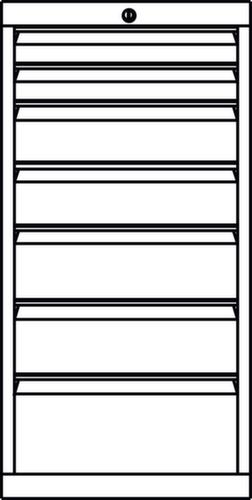 PAVOY Schubladenschrank Basis Plus, 7 Schublade(n) Technische Zeichnung 1 L