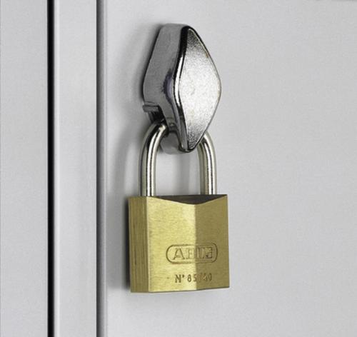 C+P Doppelstöckiger Garderobenschrank Classic mit 1x2 Abteilen mit Lüftungsrosetten, Abteilbreite 300 mm Detail 2 L