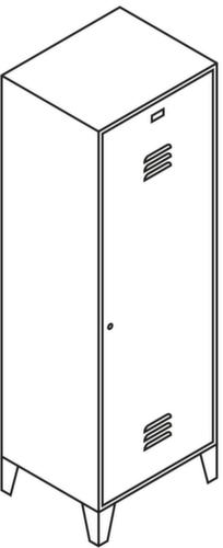 C+P Garderobenschrank Classic mit 2 gemeinsam verschließbaren Abteilen, Abteilbreite 400 mm Technische Zeichnung 2 L