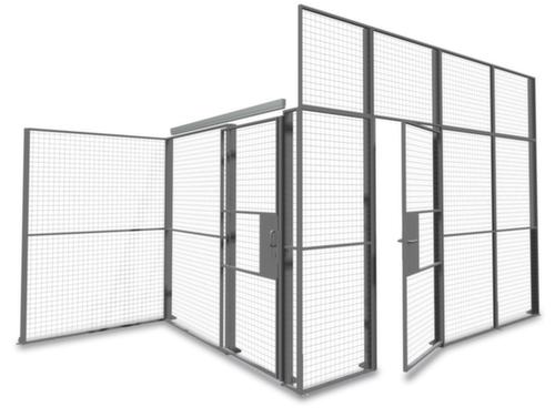 TROAX Wand-Aufsatzelement Extra für Trennwandsystem, Breite 500 mm Milieu 1 L
