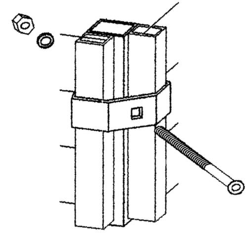 Eckelement für Trennwandsystem, Breite 480 / 480 mm Technische Zeichnung 3 L
