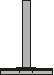 Sperrpfosten PARKY mit flachem Kopf, Höhe 1000 mm, zum Aufdübeln Technische Zeichnung 1 L