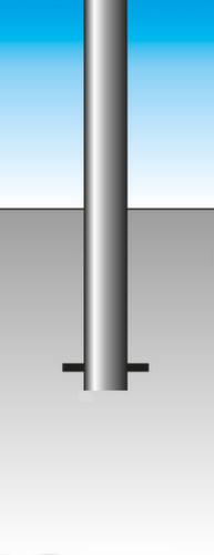 Stilpoller mit Halbkugelkopf, Höhe 1160 mm, zum Einbetonieren Detail 1 L