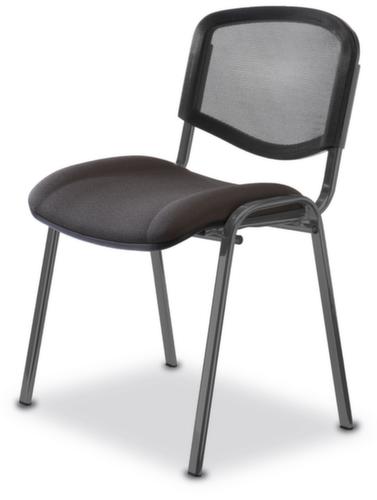 Nowy Styl Besucherstuhl ISO mit Netzrücken, Sitz Stoff (100% Polyester), schwarz