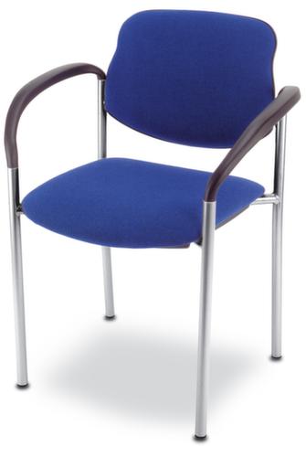 Nowy Styl 6-fach stapelbarer Besucherstuhl Style mit Polstern, Sitz Stoff (100% Kunstfaser), blau