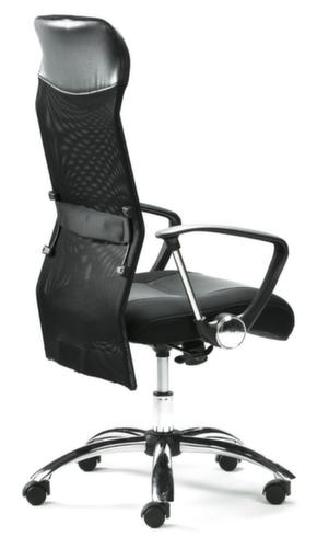 Mayer Sitzmöbel Drehsessel mit Netzrücken, Bezug Kunstleder, schwarz Standard 2 L