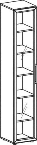 Gera Flügeltürenschrank Milano mit Glastüren, 6 Ordnerhöhen Technische Zeichnung 1 L
