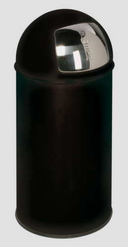 VAR Push-Abfallbehälter, 50 l, RAL9005 Tiefschwarz Standard 1 L