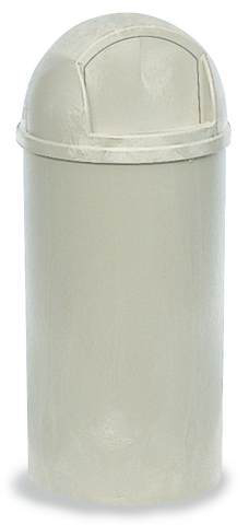 Rubbermaid Feuerhemmender Abfallbehälter, 80 l, beige, Deckel beige Standard 1 L