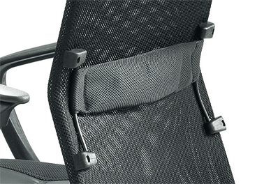 Mayer Sitzmöbel Drehsessel mit Netzrücken, Bezug Kunstleder, schwarz Detail 1 L