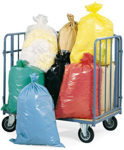 Kunststoffabfallsäcke mit 70 Liter Inhalt, 70 l, blau Milieu 1 L