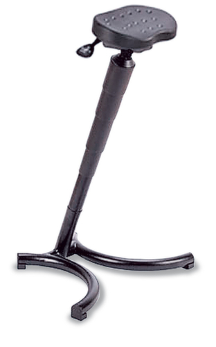 meychair Stehhilfe Futura Professional mit schräger Säule, Sitzhöhe 620 - 830 mm, Gestell schwarz Standard 1 L