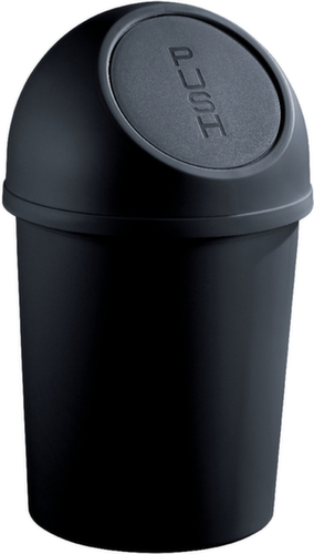 helit Push-Abfallbehälter, 13 l, schwarz Standard 1 L