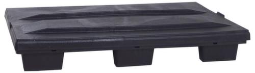 Paletten-Faltbox mit Ladeklappe, Auflast 500 kg, 9 Füße, Länge x Breite 800 x 1200 mm Detail 1 L
