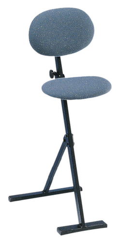 Kappes Klappbare Stehhilfe ErgoPlus® mit Rückenlehne, Sitzhöhe 550 - 900 mm, Sitz dunkelblau Standard 1 L