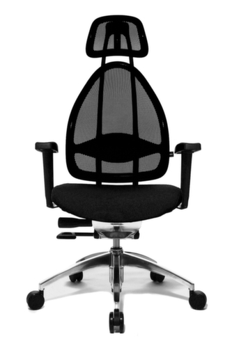 Topstar Bürodrehstuhl Open Base + Art OPEN ART 10 mit Kopfstütze, Netzrückenlehne, schwarz Standard 2 L