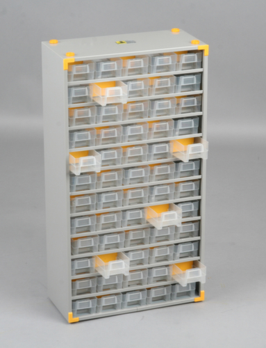 Allit Kleinteilemagazin VarioPlus Metall 90, 60 Schublade(n), grau/transparent Standard 1 L