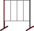 Kappes Loch-/Schlitzplatten-Trennwand RasterPlan® als Einzelfeld Technische Zeichnung 1 L