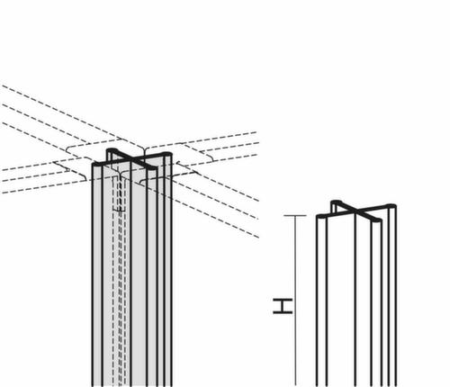 Gera Winkelverbindung Pro für Trennwand, Höhe 600 mm Standard 1 L