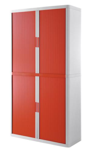 Paperflow Querrollladenschrank easyOffice®, 4 Ordnerhöhen, weiß/rot Standard 1 L