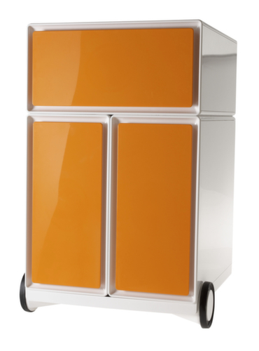 Paperflow Rollcontainer easyBox mit HR-Auszug, 1 Schublade(n), weiß/orange Standard 1 L