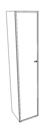 Quadrifoglio Glastürenschrank T45, 5 Ordnerhöhen, Korpus weiß Technische Zeichnung 1 L