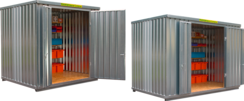 Säbu Verzinkter Großraum-Materialcontainer mit Holzfußboden Standard 1 L