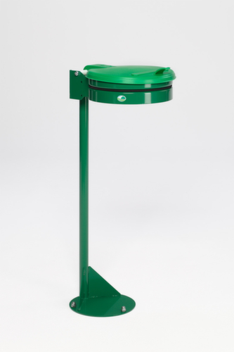 VAR Müllsackständer mit Standfuß, für 120-Liter-Säcke, grün, Deckel grün Standard 1 L