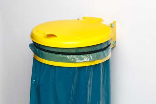 VAR Müllsackhalter zur Wandbefestigung, für 120-Liter-Säcke, gelb, Deckel gelb Standard 1 L