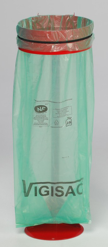 VAR Müllsackständer mit Standfuß, für 120-Liter-Säcke, rot Standard 1 L