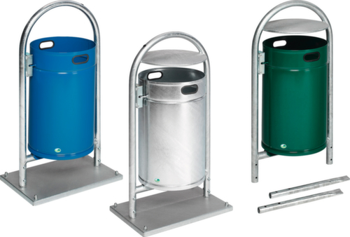 VAR Abfallbehälter mit Rohrbogenständer für außen Standard 1 L