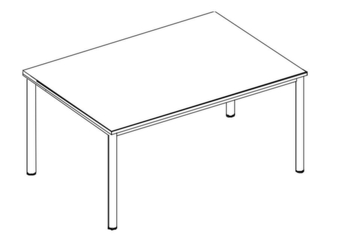 Nowy Styl Höhenverstellbarer Schreibtisch E10 Technische Zeichnung 1 L