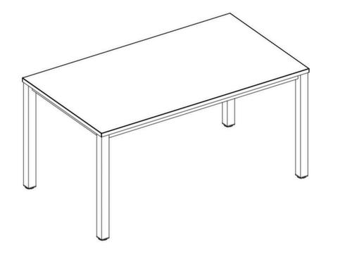Nowy Styl Schreibtisch E10 mit 4-Fußgestell Technische Zeichnung 1 L