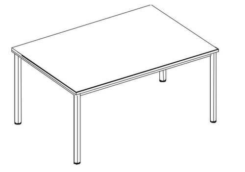 Nowy Styl Höhenverstellbarer Schreibtisch E10 Technische Zeichnung 1 L