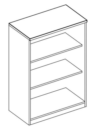 Nowy Styl Büroregal E10, Breite 800 mm, 1,5 OH Technische Zeichnung 1 L