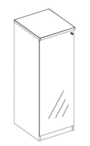 Nowy Styl Büroschrank E10 mit gehärteten Klarglastüren, 4 Ordnerhöhen Standard 1 L