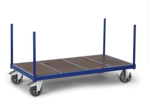Rollcart Rungenwagen mit rutschsicherer Ladefläche, Traglast 1200 kg, Ladefläche 1600 x 800 mm Standard 1 L