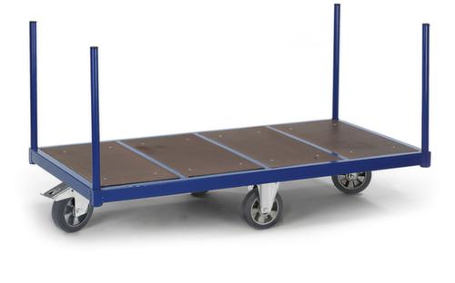 Rollcart Rungenwagen mit rutschsicherer Ladefläche, Traglast 1200 kg, Ladefläche 2000 x 800 mm Standard 1 L