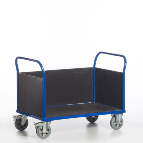 Rollcart Dreiwandwagen mit rutschsicherer Ladefläche, Traglast 1200 kg, Ladefläche 1600 x 780 mm Standard 1 L